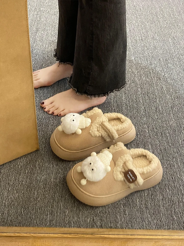 

Женские ботинки 2023, женские тапочки, закрывающие Средний Носок, роскошные Сланцы на платформе, новинка, массажные, Искусственная резина, короткие плюшевые шлепанцы с