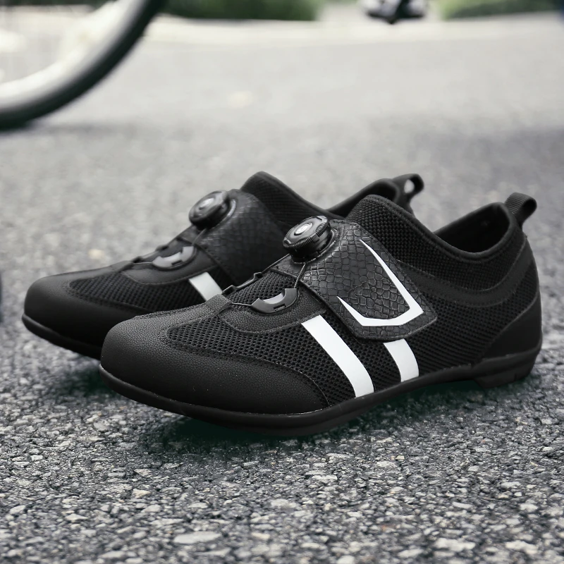 Rubber Bicycle Sport Shoes Mesh Breathable Men Women Daily Outdoor Road Cycling Training Sneaker Cycle Practice Shoes