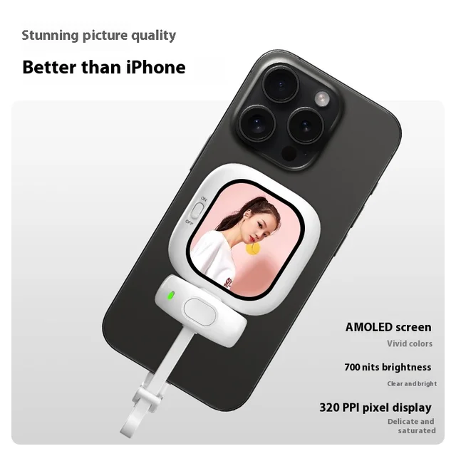 Founist Vlogmate Magnetic Selfie Monitor Bluetooth Remote Control Amoled Screen Portable For Iphone 5-12 13 14 15 16 Accessories 5