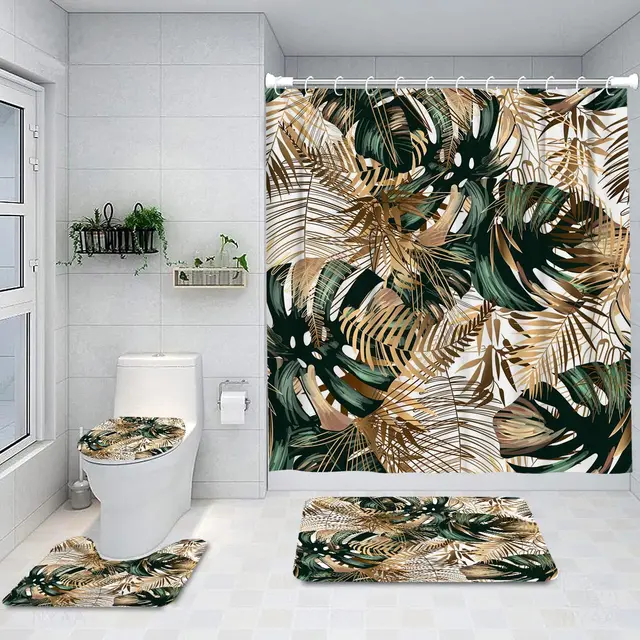 Tropical Bathroom Shower Set 1