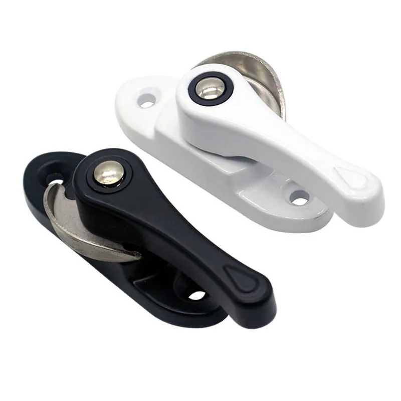 Zinc Alloy Sliding Door Crescent Locks Anti-theft Window Handle Safety Lock Buckle Push-pull Hardware Window Locks with Key