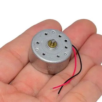 Alternative view of NMB Minebea Micro 300 DC Motor RF-300CA 24mm Diameter Mini Precision Round Spindle Motor 3V~12V 13300RPM High Speed Mute Silent