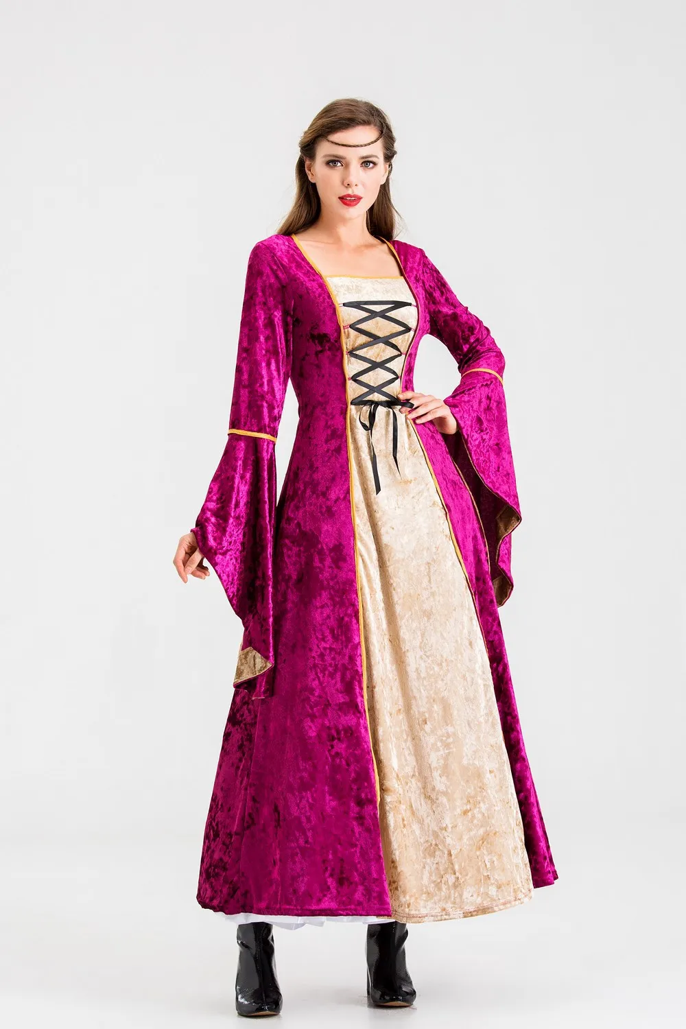 2023 new European-style retro court skirt European medieval long skirt princess aristocratic clothing - Image 4