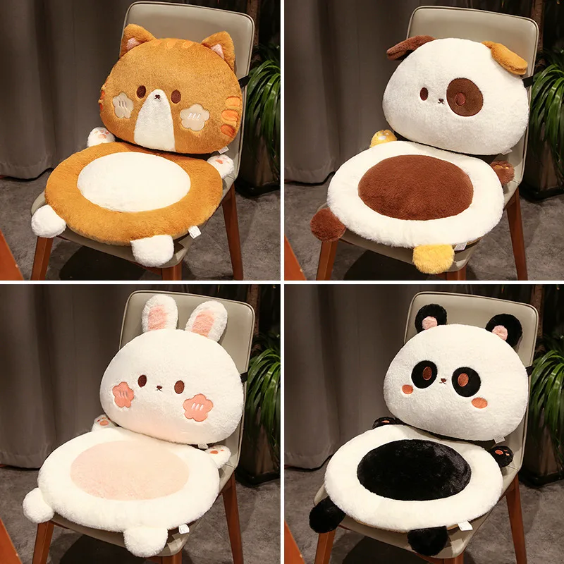 New Nice Cartoon Waist Pillow Lumbar Support Chair Seat Cushion Sofa Panda/Bear/Dog/Bunny Animal Toy Floor Futon Mat waist side pillow waist cushion new multi functional electric waist pillow sleep support heating massage