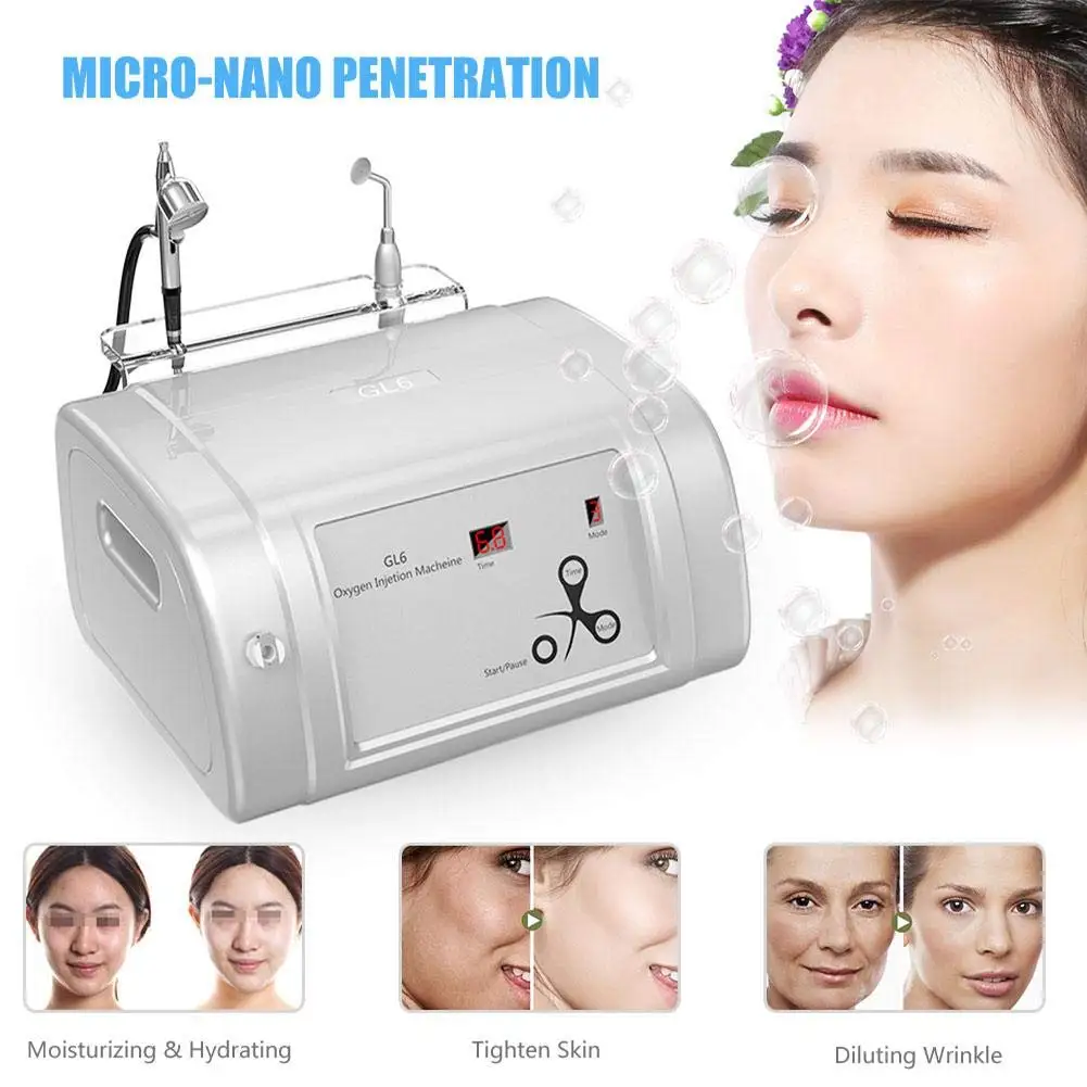 Facial Skin Rejuvenation Machine Acne Wrinkle Removal Oxygen Injection Spray Face-Skin-Care device Ultrasonic beauty instrument