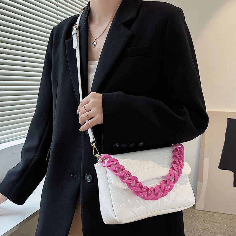 

Designer Women Chain Small Handbags High Quality Ladies Pu Leather Shoulder Messenger Bags Fashion Designer Female Crossbody Bag