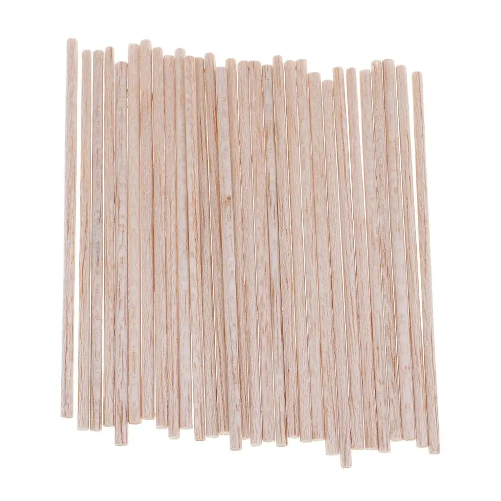 3 Sizes Balsa Wood Dowel Rods for Woodworking Modeling Craft - 75mm 30 Pieces