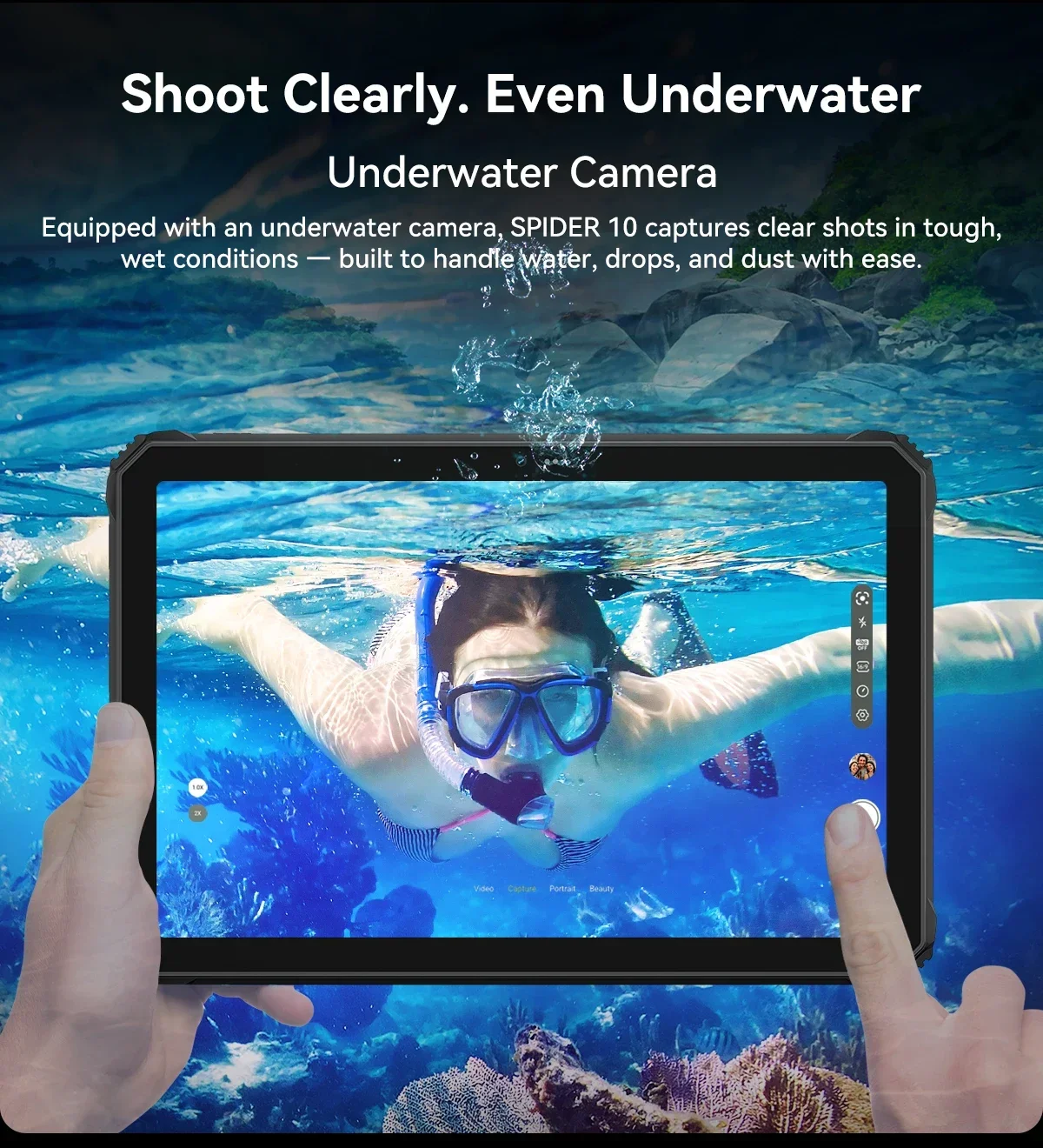 Blackview OSCAL SPIDER 10 Rugged Tablet 11” HD+ IPS 8GB 256GB 20000mAh 16MP Rear Camera Android 15 GPS GLONASS BeiDou Galileo