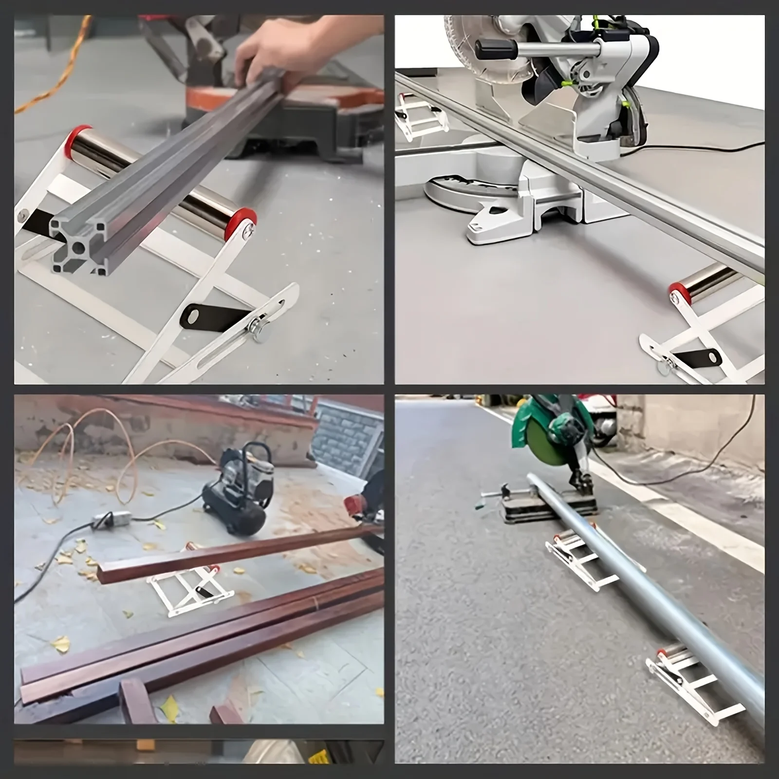 2 stücke Schneiden Maschine Unterstützung Rahmen Faltbare Tisch Säge Unterstützung Stehen 55-135mm Höhe Einstellbare Schneiden Maschine Material halter – Detail 8