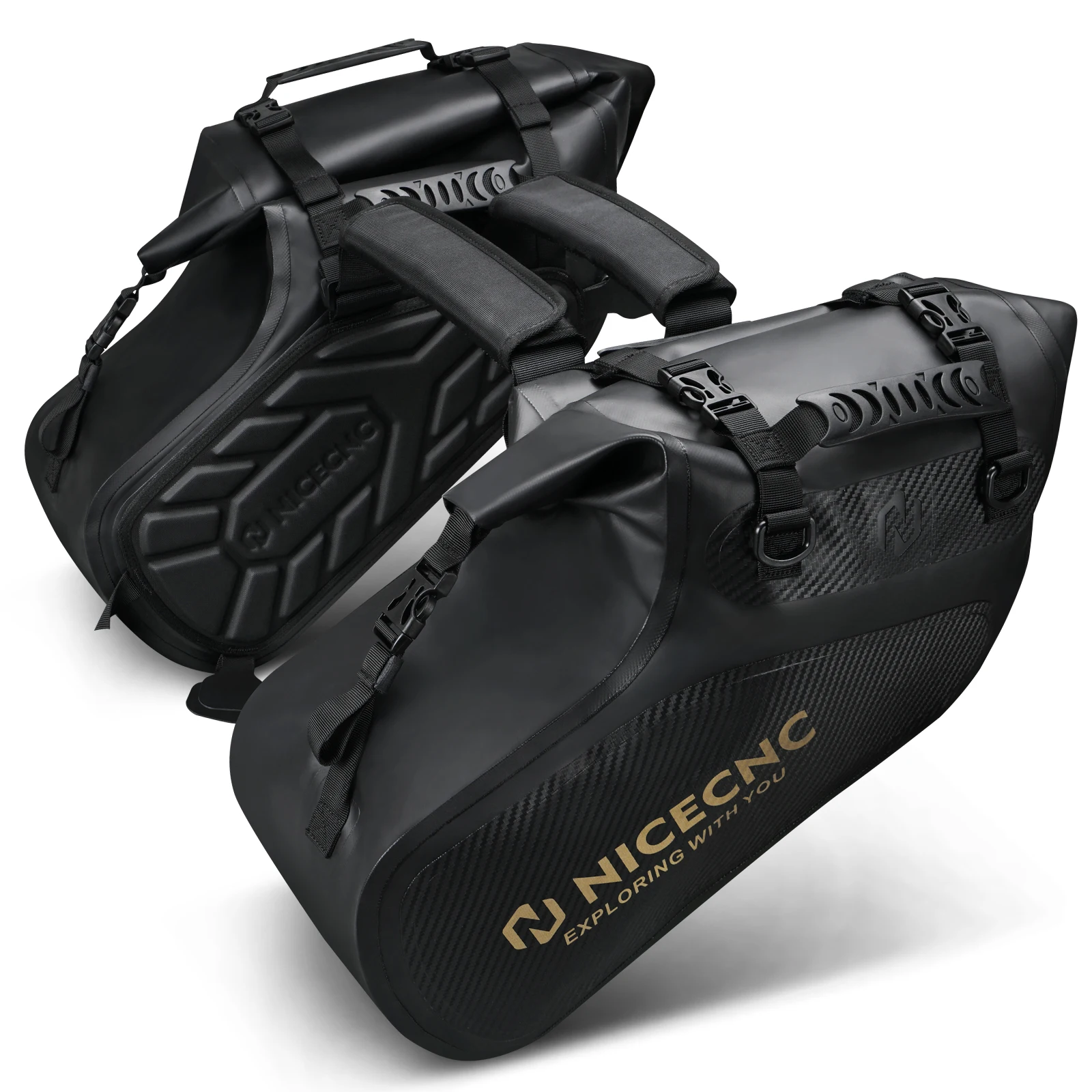 

NICECNC Motorcycle Saddlebags Waterproof Heat-resistant Motorbike Side Bags Off-road Outing Travel Moto Storage Pannier 28L