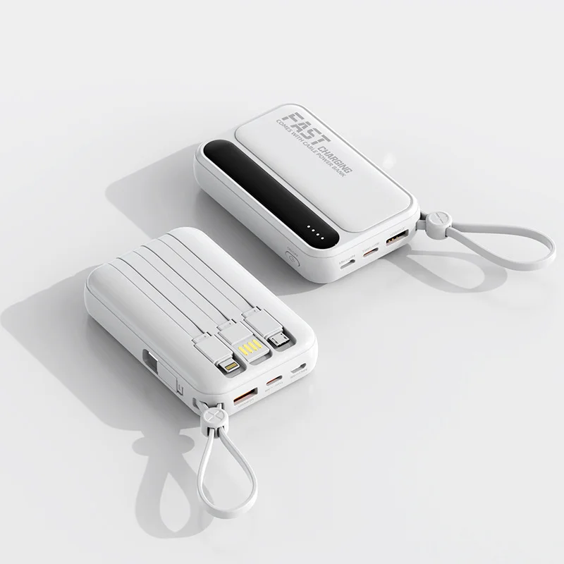 20000mAh Large Capacity Mobile Power Bank With 4-wire Fast Charging Charger Portable External Battery For Iphone Xiaomi Samsung_voghion.com