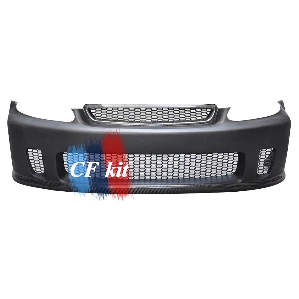 N1 Style Front Bumper Carbon+FRP Body Kit For Honda Civic EG EK Type R  Front Bumper K8 96-98 99-00 Auto Tuning - AliExpress, image size:1000x1000