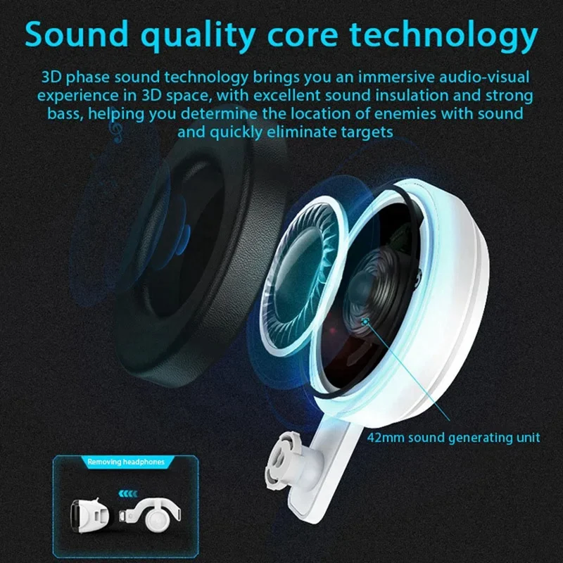 VR Headset 3D VR Glasses Virtual Reality Viar Goggles Headset Devices Smart Helmet Lenses Cell Phone Mobile Smartphones Viewer
