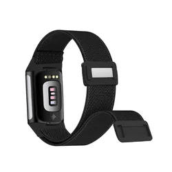 Breathable Stretchy Nylon Sport Wristband Replacement - Fitbit Charge 5 (1 black)
