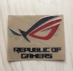 Premium ASUS ROG Metal Sticker for Customized DIY Decoration (Black Red 3.5x2.95CM)