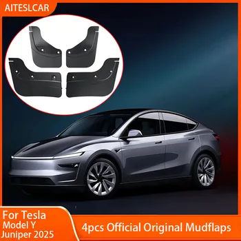 For 2025 2026 Tesla Model Y Juniper Launch Mud Flaps All Weather Mud Guards No Drilling Required PP+TPE Mudflaps Accessories 1
