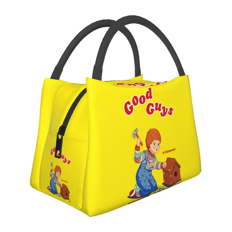 

Good Guys Chucky Carpenter Insulated Lunch Bag for Women Portable Child's Play Thermal Cooler Bento Box Work Picnic