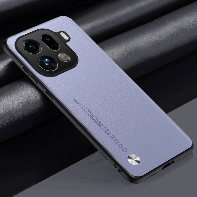Minimalist Carbon Fiber Leather Case - Matte Soft TPU Bumper Anti-Drop Cover