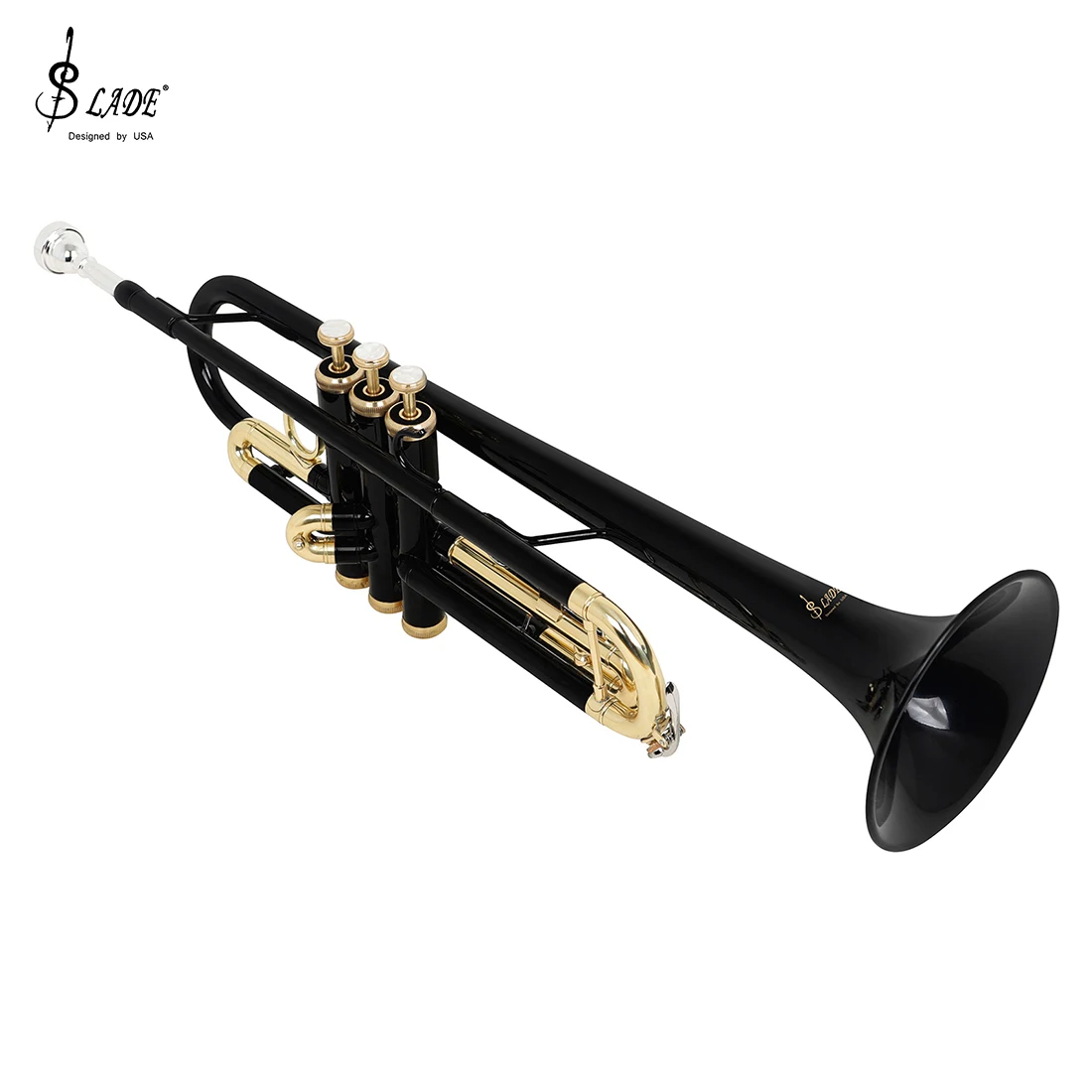 Trumpet B-Flat Trumpet Set Brass Body Instrument for Practicing trumpet instrument