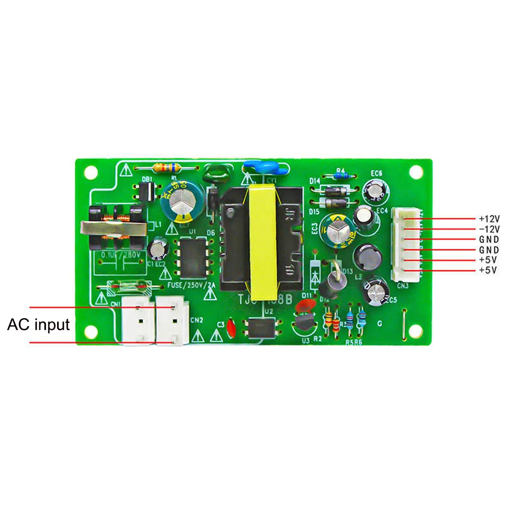 5V 12V AC-DC 변환기 AC 220V에서 DC 5V 12V로 변환하는 스위칭 전원 공급 장치 보드(교체용 필터 포함)