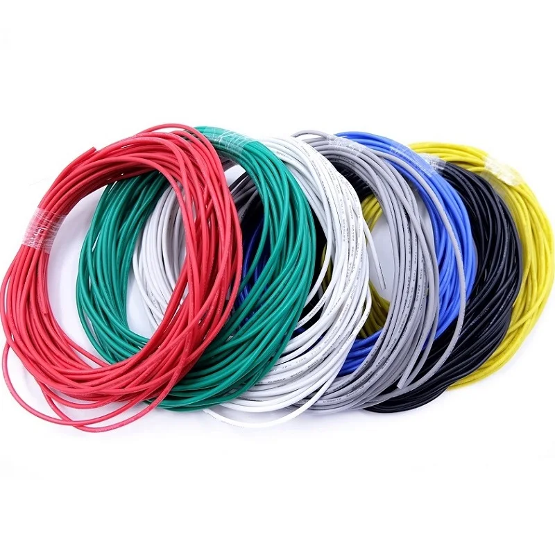 5 м10 м медный провод 32 30 28 26 24 22 20 18 16 14 12 AWG Мягкий силикон UL3239 изолированный гибкий 3 кВ DIY светодиодный электронный кабель (art.: 3920c67f2cb6d) - 3920c67f2cb6d