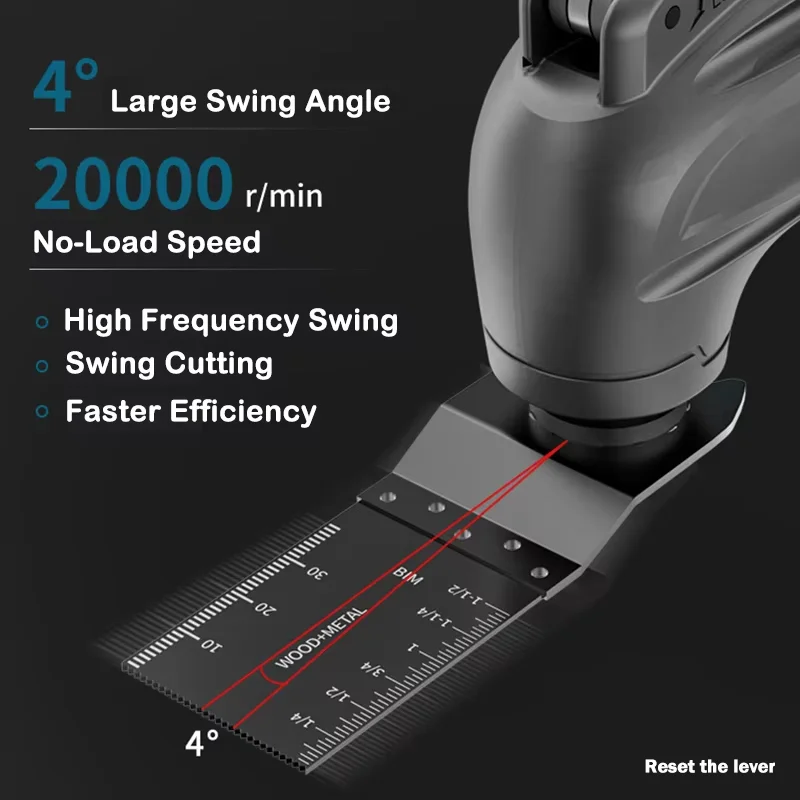 Brushless Oscillating Multi-Tool Cordless Electric Saw Trimmer/Shovel/Cutting/Polishing Woodworking Tool for Makita 18V Battery 4