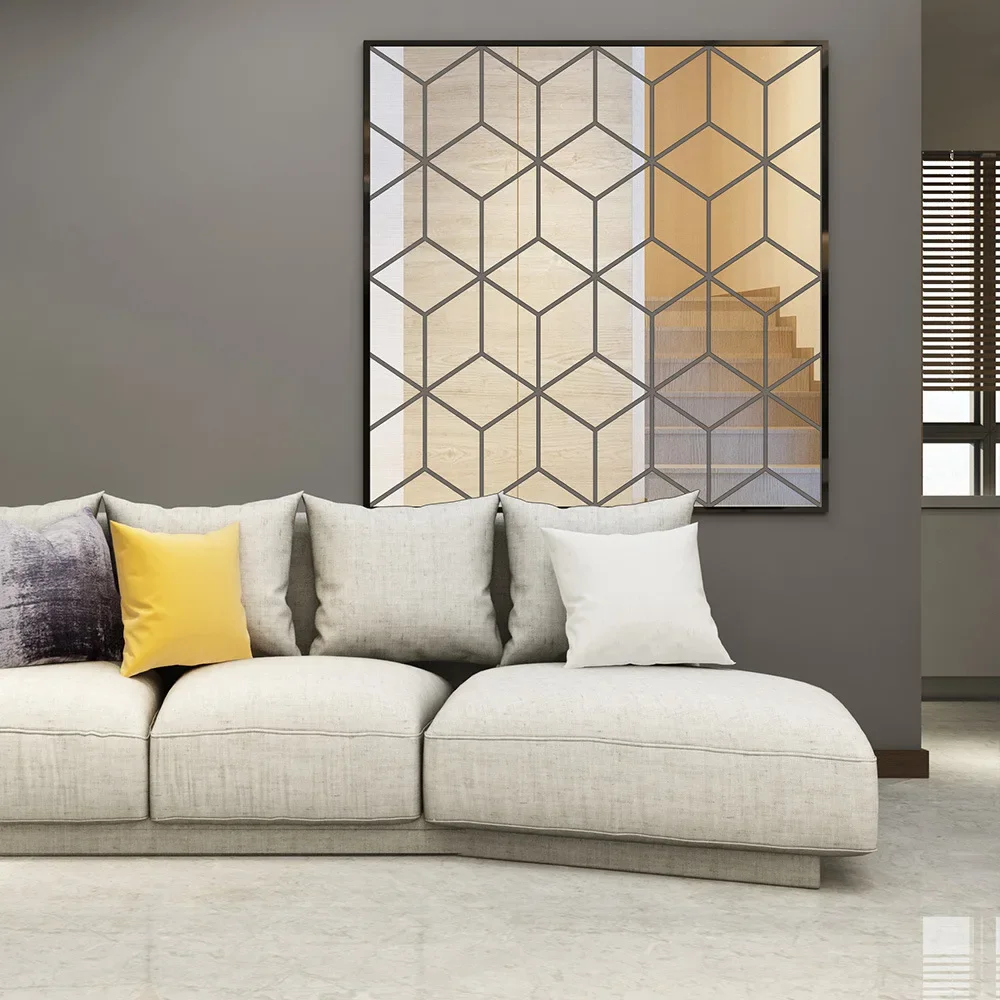 Wall Sticker Mirror Wall Sticker Acrylic Wall Sticker 8/15/28/54pcs 3D Mirror DIY Diamonds Triangles for Kids Room Living Room Home Decor