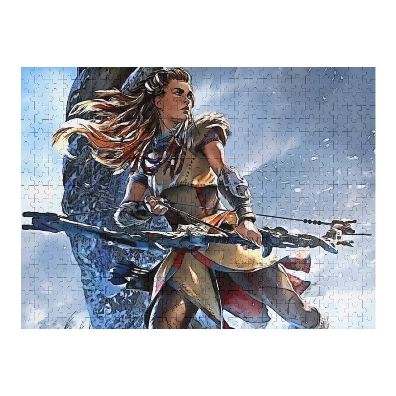 Forbidden West Aloy Horizon Zero Cartoon Jigsaw Puzzle Customized Picture Anime Puzzle брелок gaya horizon zero dawn clan aloy logo