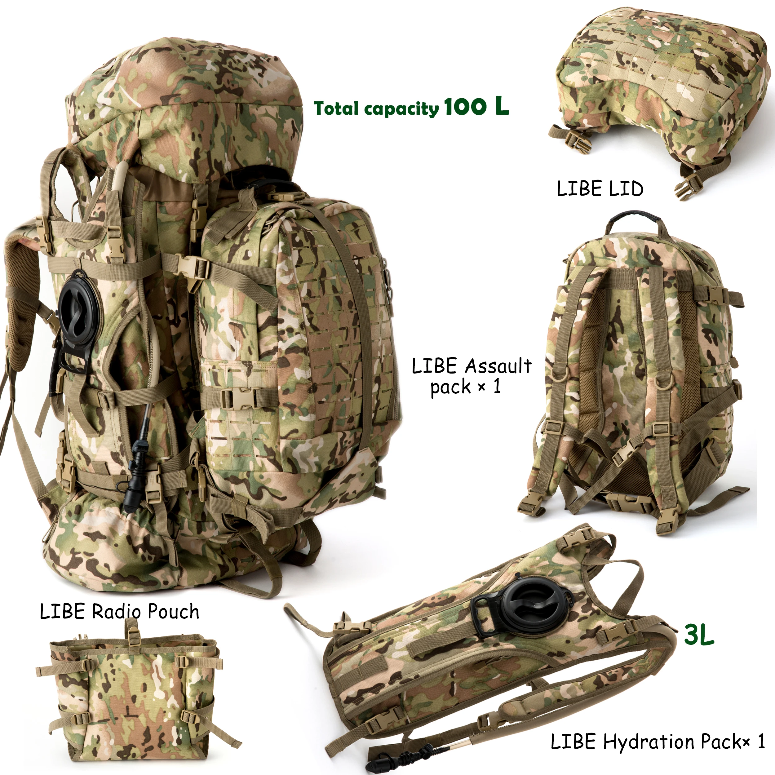 Akmax-mochila militar MOLLE Sky Walker para hombre, mochila táctica del  ejército, paquete de asalto de campo de combate al aire libre con Marco
