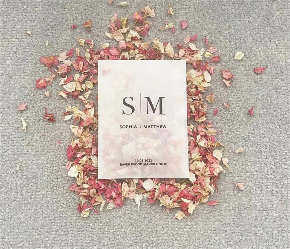 

20PCS Personalised Biodegradable Confetti Bags | Confetti Packets | Wedding Confetti Bags | Wedding Confetti | Confetti Bags