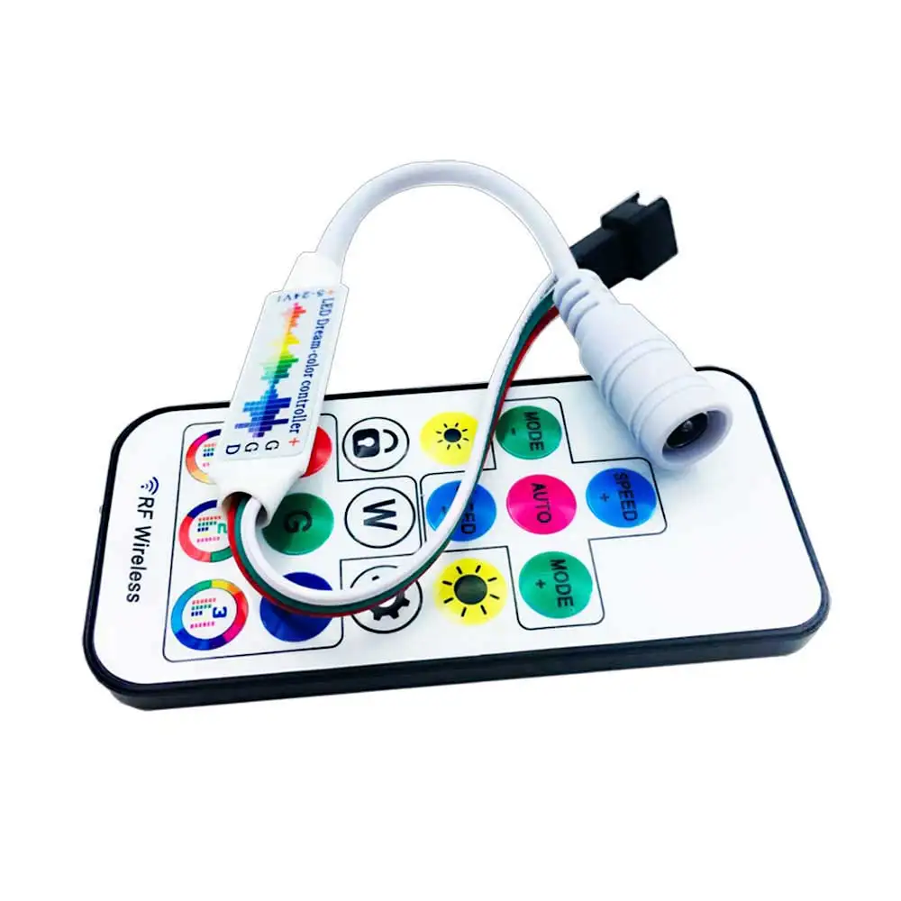 รูปสินค้า แผงควบคุมแสง RGB ไร้สาย ปรับสีได้ 17 โหมด