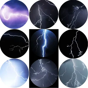 FLTMRH  6MM 14MM 16MM 18MM 30MM Lightning Volcanic Eruption Glass Cabochon Eyes 6MM-30MM Toys DIY Jewelry Accessories