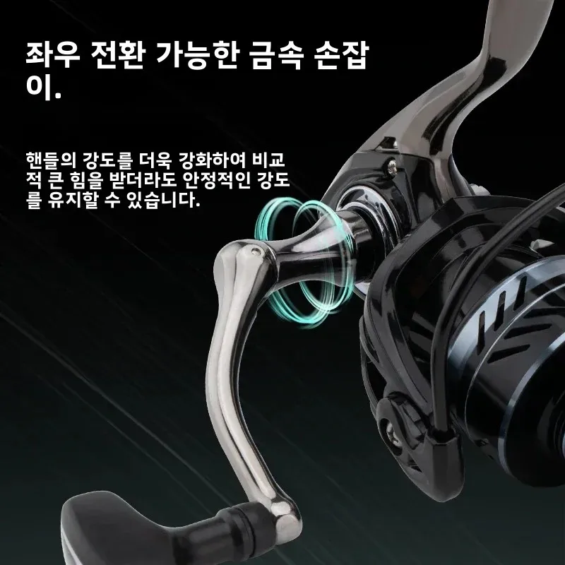 Huidiao 고강도 낚시릴 2000-7000 올메탈 풋/스풀/핸들 다용도 스피닝릴 12kg 최대 드랙력 모든 수역용