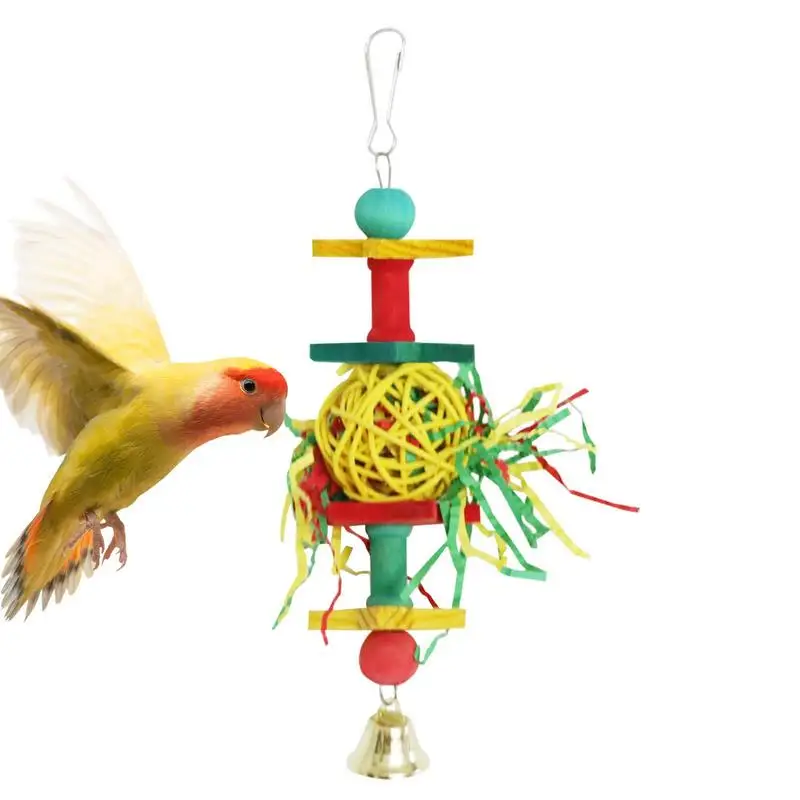

Foraging Shredder Toys Colorful Small Birds Loofah Toys For Chewing Pet Birds Supplies Craft Toy For Cockatiels Parakeets