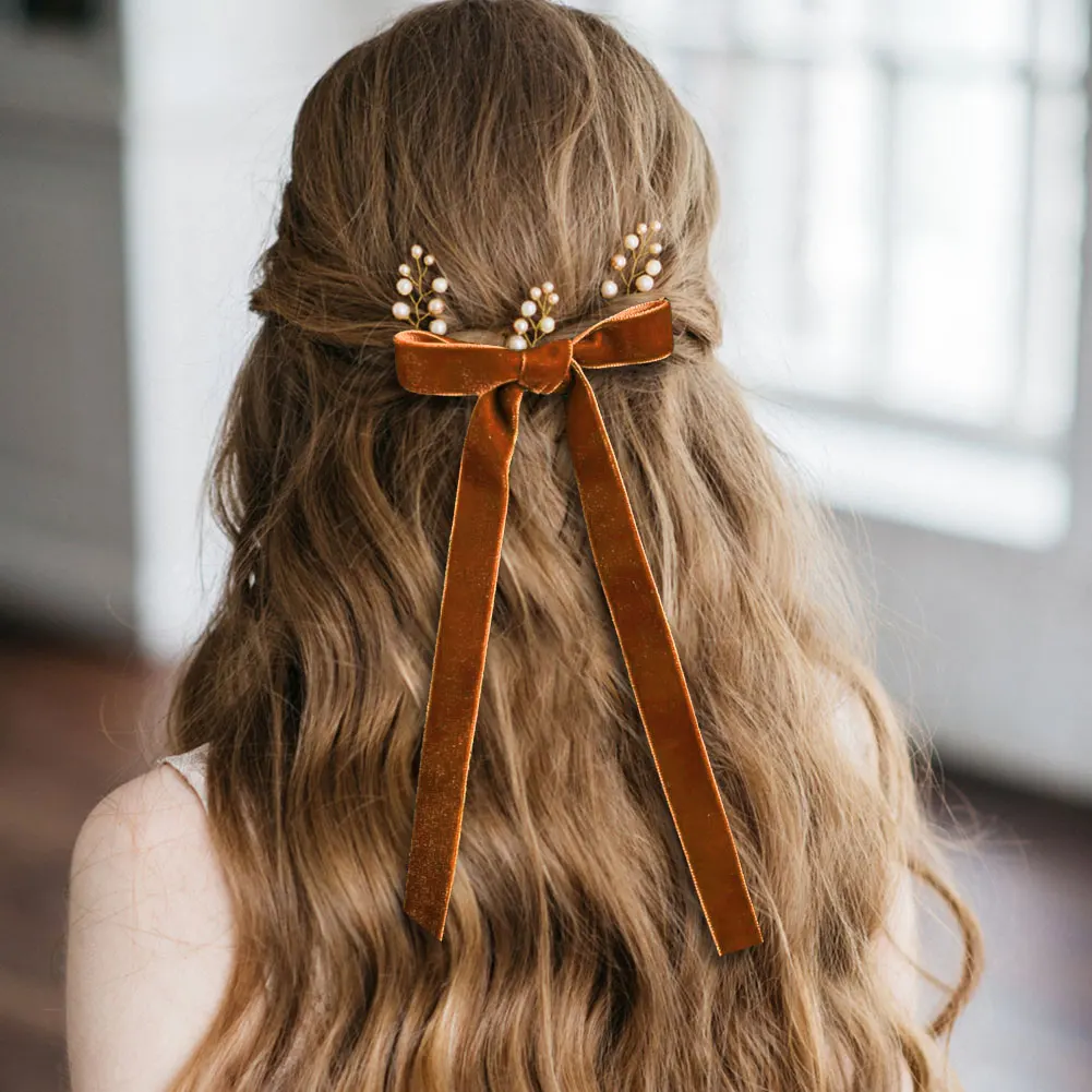 50 Yards Velvet Ribbon Single Face Ribbons Vintage Velvet Ribbon Velvet Christmas Ribbon for Gift Bow Making