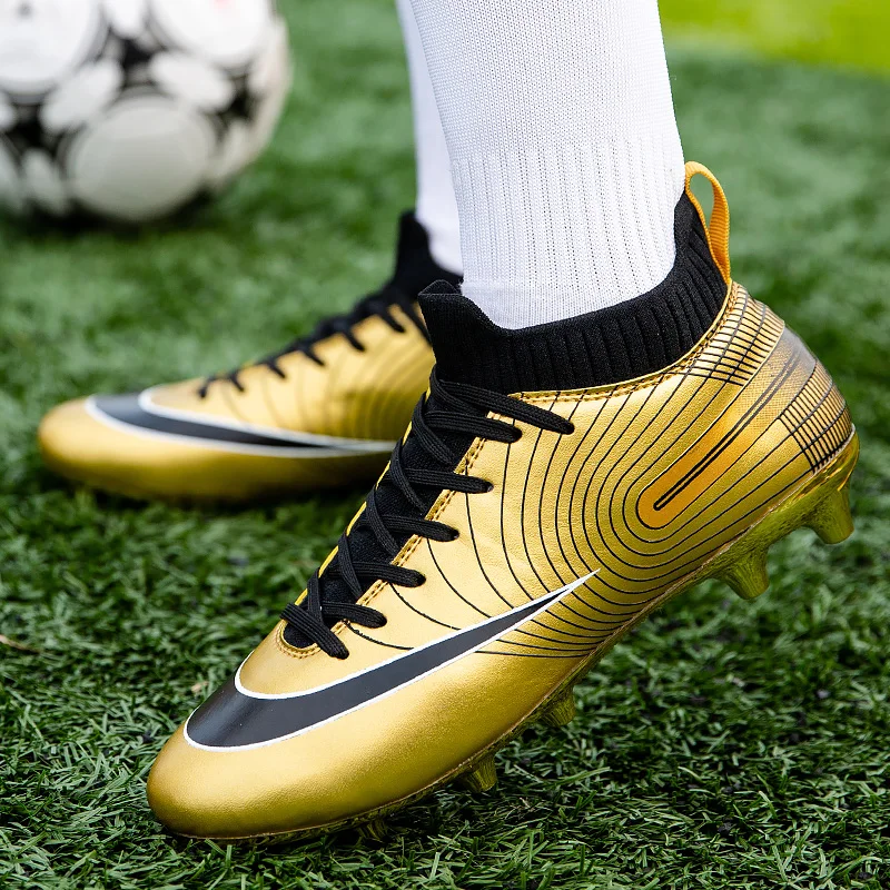 ALIUPS Professional Unisex Soccer Shoes Long Spikes TF Ankle Football Boots Outdoor Grass Cleats Football Shoes Eu size 30-45 football shoes