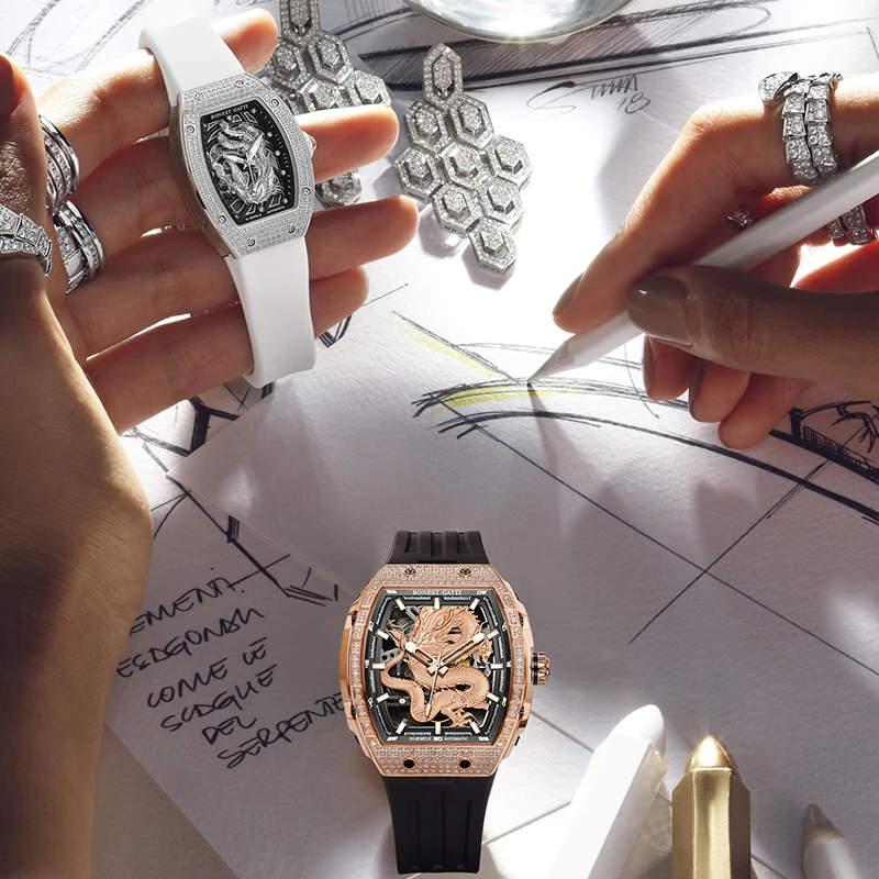 BONEST GATTI Luxury Mechanical Automatic Wrist Watch Fashion Phoenix Watch Dial Mechanical Watches Wrist For women 2