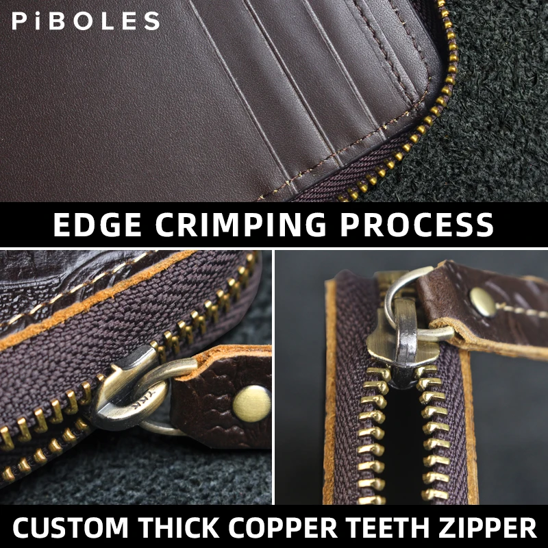 2022 Men's Wallet Handmade Genuine Leather Card Slot Fold Short Wallet For Male Card Holder Coin Purse Money Bag