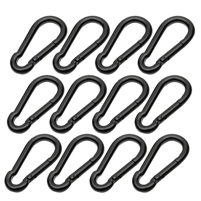 ELOS-12Pcs 8X80mm Spring Snap Hooks, Carabiner Clip, Quick Link Carabiners  For Indoor And Outdoor Activity, Camping, Climbing - AliExpress