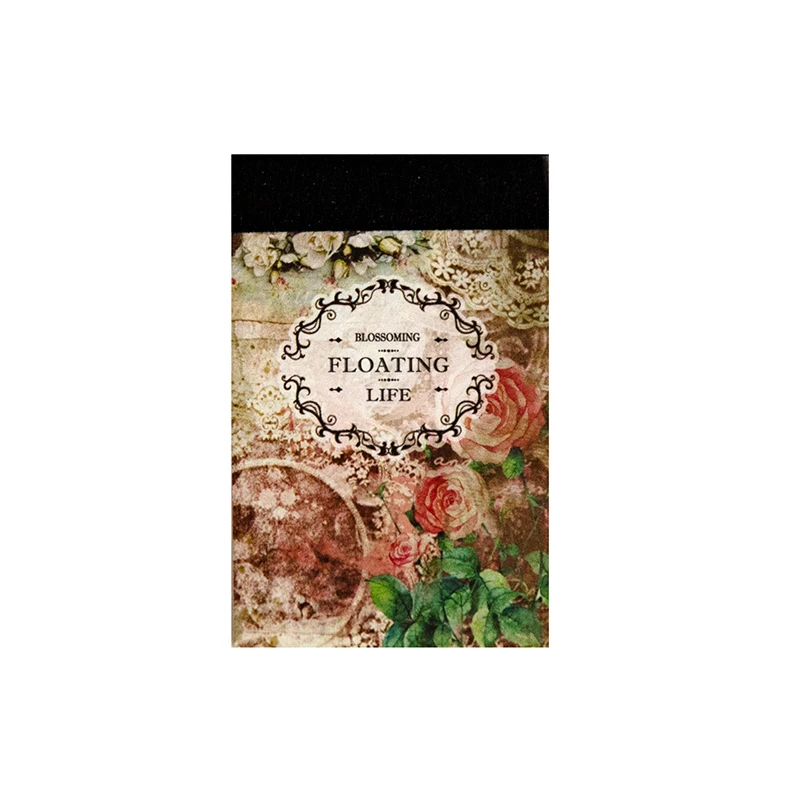100pcs/pack Floral Materials Paper Mini Book DIY Scrapbooking Art Collage Photo Album Decor Junk Journal Craft Paper 6