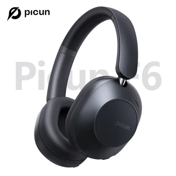 Picun F6 Active Noise Cancelling Wireless Headphones Head Tracking 3D Audio 40mm Hi-Res ANC Bluetooth Headset HIFI APP Control