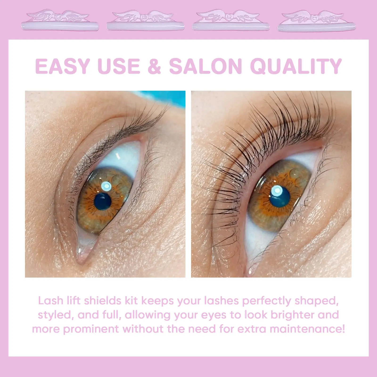 페르마니아 4쌍 속눈썹 리프팅 키트 실리콘 라미네이션 패드 재사용 가능 속눈썹 펌 롯드 3D 속눈썹 컬러 액세서리 도구
