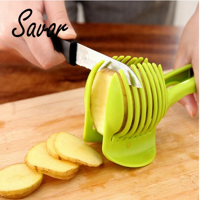 Lemon Slicer Stainless Steel Tomato Slicer Cutter Lemon Tomato Cutting  Holder Hand-held Fruit Slicer Multifunctional Cutter Tool - AliExpress