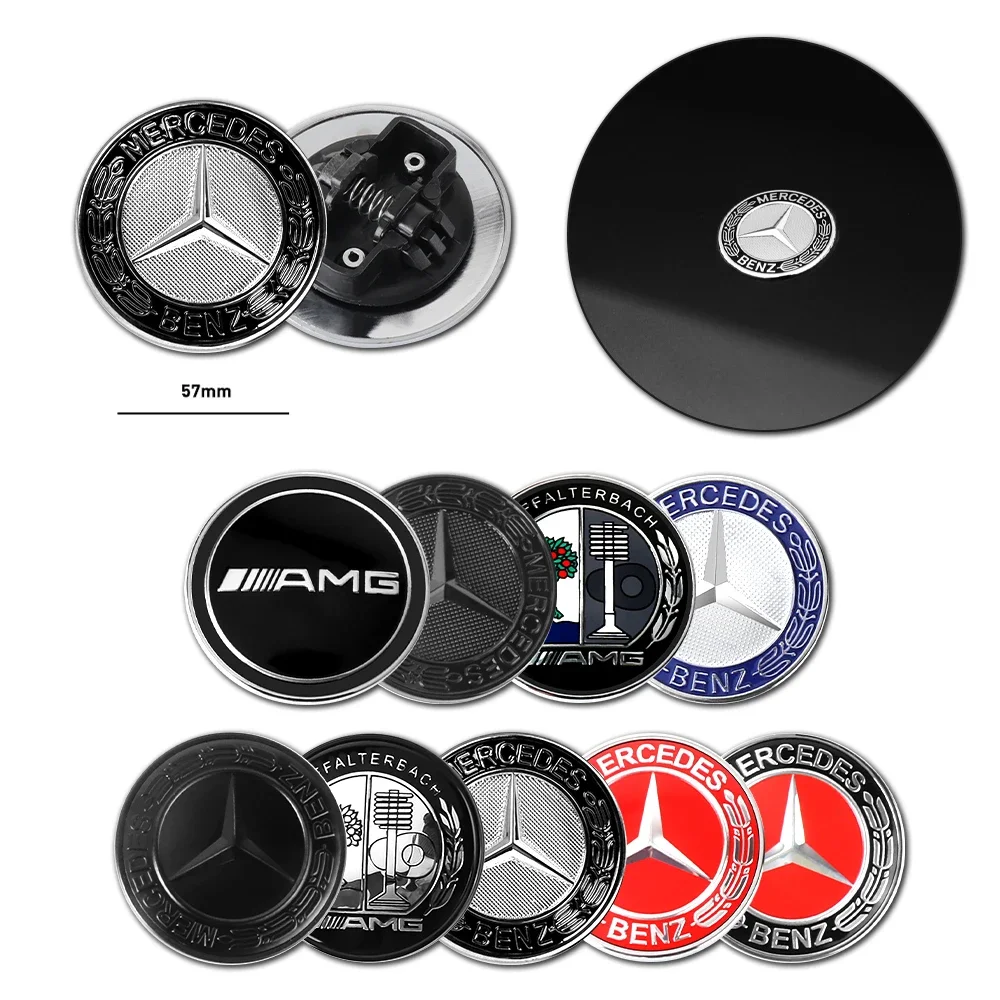 57mm Car Front Hood Emblem Badge Bonnet Car Accessories For Mercedes Benz W204 W205 W212 W213 W221 W177 W246 GLA GLC CLA car emblem car logo car hood ornament