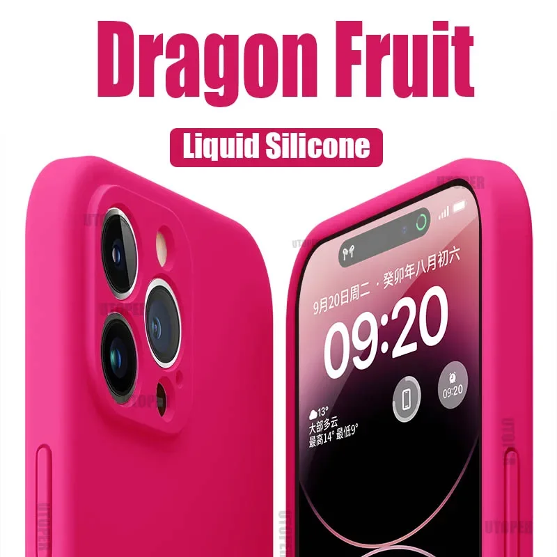 thumbnail image 1 of Funda de silicona líquida original para iPhone 16, 15, 14, 13, 12, 11 Pro Max Plus, suave, flexible, a prueba de golpes, de alta calidad, 1 of 5