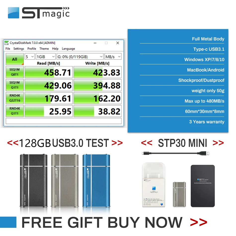 Stmagic  ̴ ܺ SSD ݼ ޴ ָ Ʈ ̺ 128G 512G 1 ׶Ʈ 2 ׶Ʈ USB3.1 Type-c ϵ ̺ Ʈ 