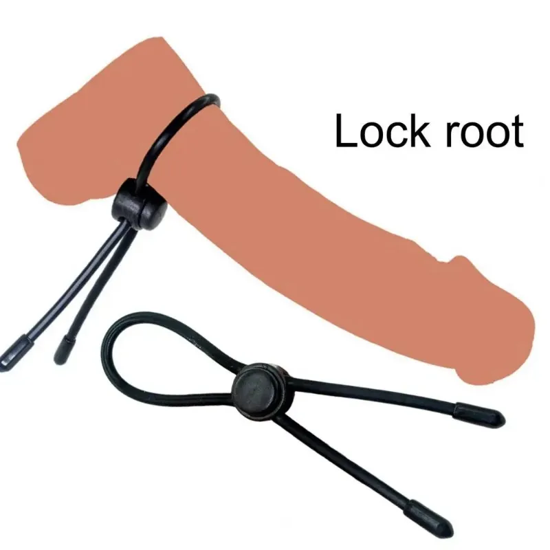 Penis Ring Adjustable Drawstring Safe Reduce Desire Increase Joy Silicone Delay Ejaculation Lock Ring Rope for Male секс игрушки