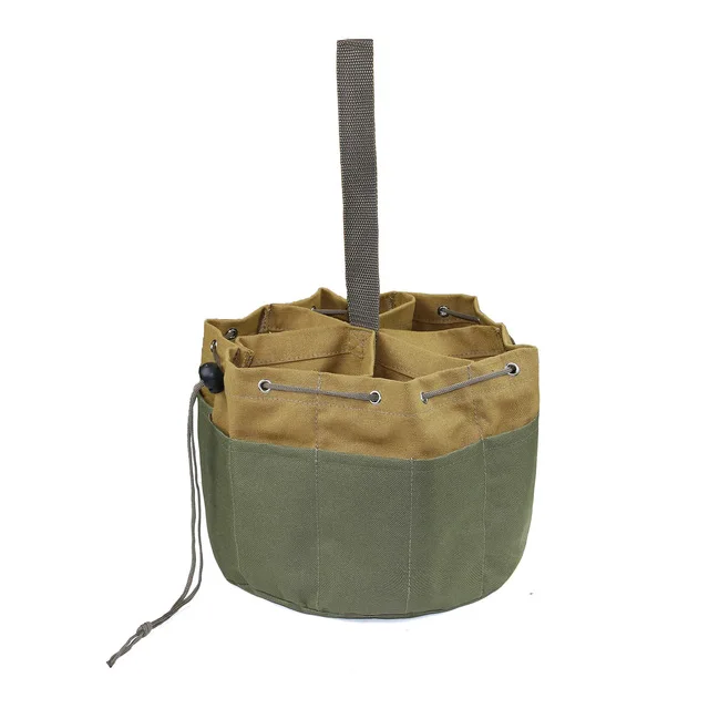 Leather Craft Parachute Bag Upgrade Tool Bags Multi-Pocket Gardening Tool Storage Canvas Drawstring Handbag Tool Organizer small tool chest Tool Storage Items