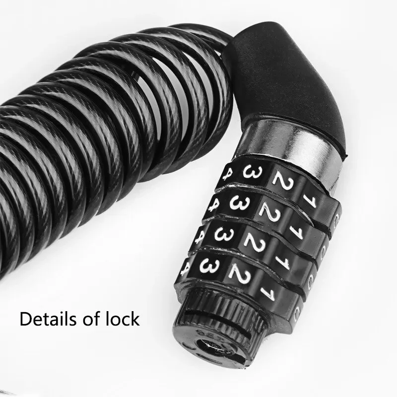 Universal Password Wire Lock for Motorcycles, E-Bikes & Helmets | Portable Anti-Theft Security Lock for MTB & Road Bikes