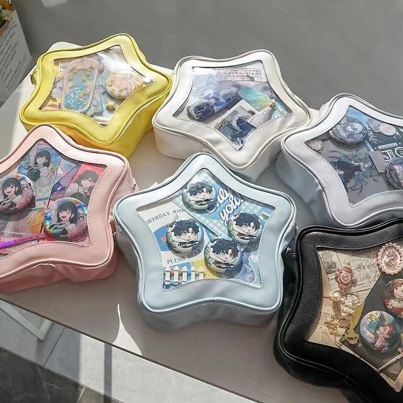 

Сумка Star Ita, милая Наплечная Сумка из искусственной кожи с пентаграммой, комикс, связанный с Kawaii, ранцевый рюкзак Y2K, пряный женский дорожный рюкзак